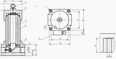 ZU-H, QU-H High Pressure Line Filter Series​ Schematic 1