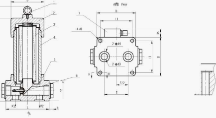 ZU-H, QU-H High Pressure Line Filter Series​ Schematic 5