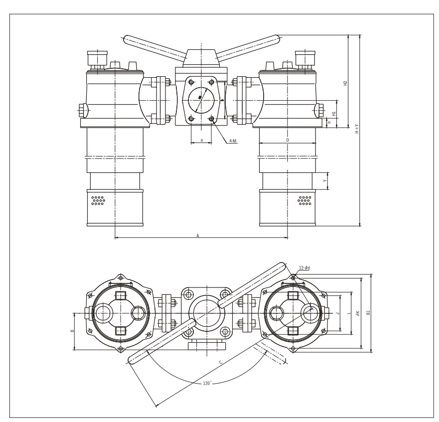 SRFB Duplex Tank Mounted Return Filter Series Schematic